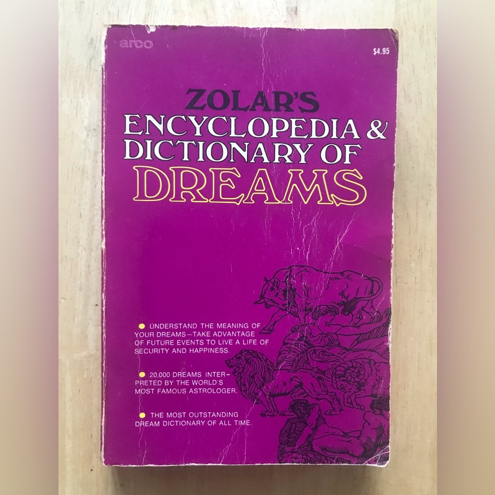 Zolar's Encyclopedia and Dictionary of Dreams 1982 Paperback